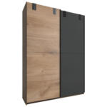 Möbelix Schwebetürenschrank B: 135 cm Cardiff, Eiche Dekor/Graphit