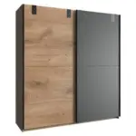 Möbelix Schwebetürenschrank B: 180 Cm Cardiff, Eiche Dekor/graphit