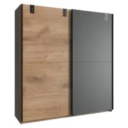 Schwebet&uuml;renschrank B: 180 Cm Cardiff, Eiche Dekor/graphit