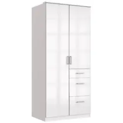 Drehtürenschrank Mit Laden B: 91 Cm Clack, Weiß