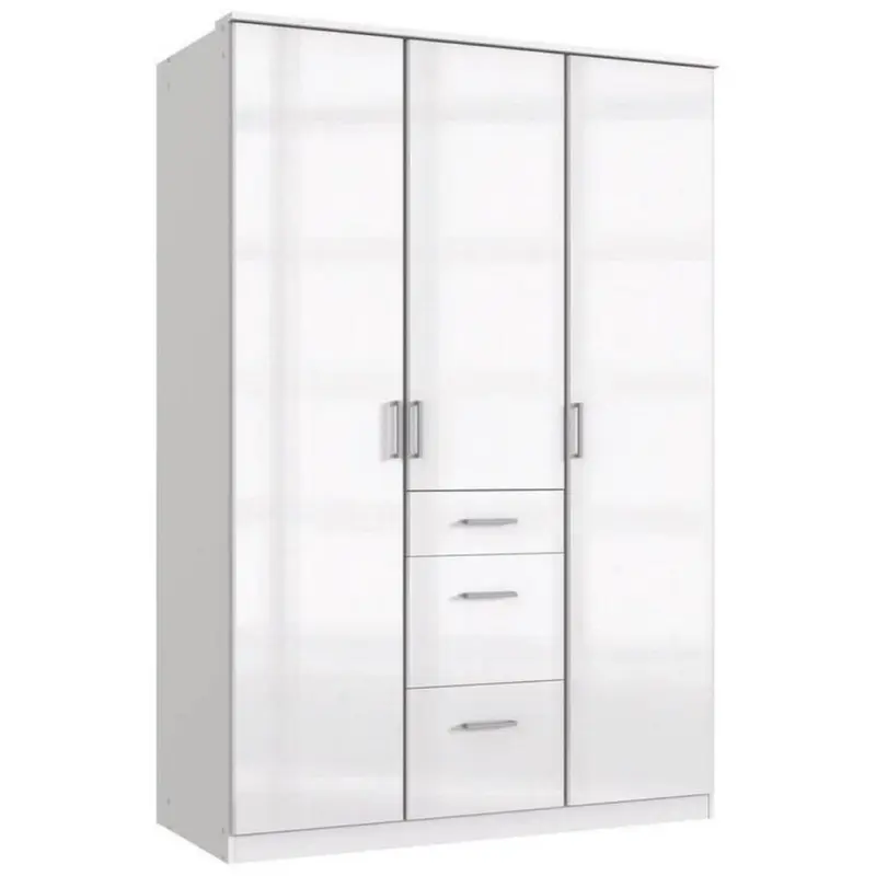 Dreht&uuml;renschrank mit Laden B: 135 cm Clack, Wei&szlig;