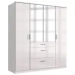 Möbelix Drehtürenschrank Mit Spiegel + Laden B: 179 Cm Clack, Weiß