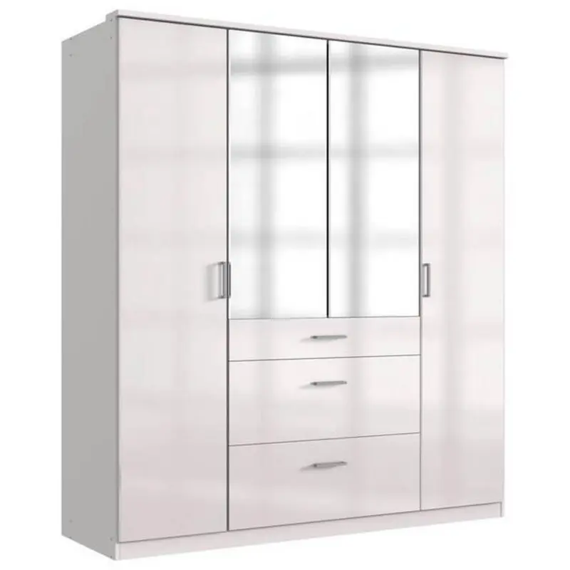 Dreht&uuml;renschrank Mit Spiegel + Laden B: 179 Cm Clack, Wei&szlig;