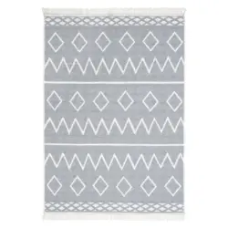 Teppich Hellgrau Baumwolle Ida Rechteckig 120x170 Cm