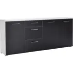 Möbelix Sideboard Mit Glas B: 194 Cm Weiß/anthrazit
