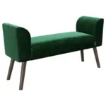 Möbelix Hockerbank Tiffany Samt Grün H: 54,50 cm