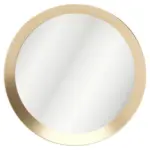 Möbelix Wandspiegel Grace Rund Ø 80 cm Metallrahmen Goldfarben