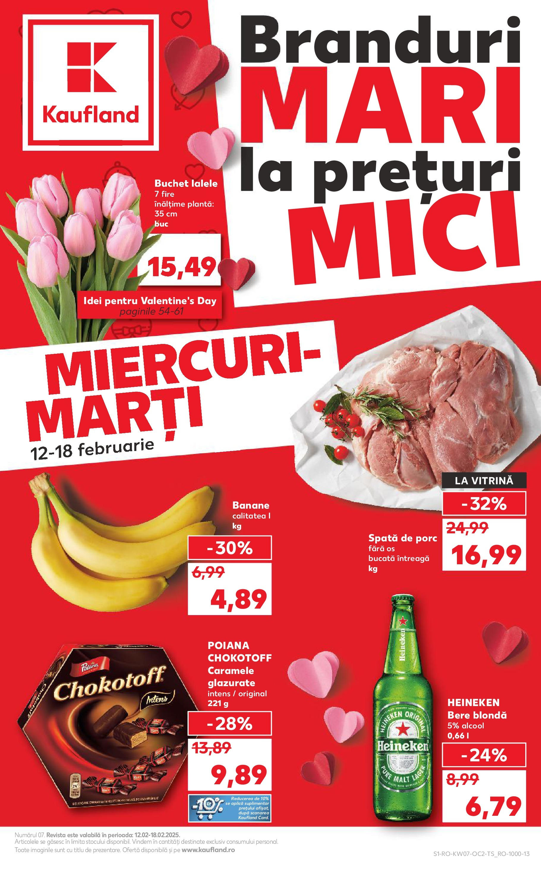 Catalog Kaufland - Bucureşti 12.02.2025 - Revista si Oferta | Pagină: 1 | Produse: Vitrină, Mici, Banane, Caramele