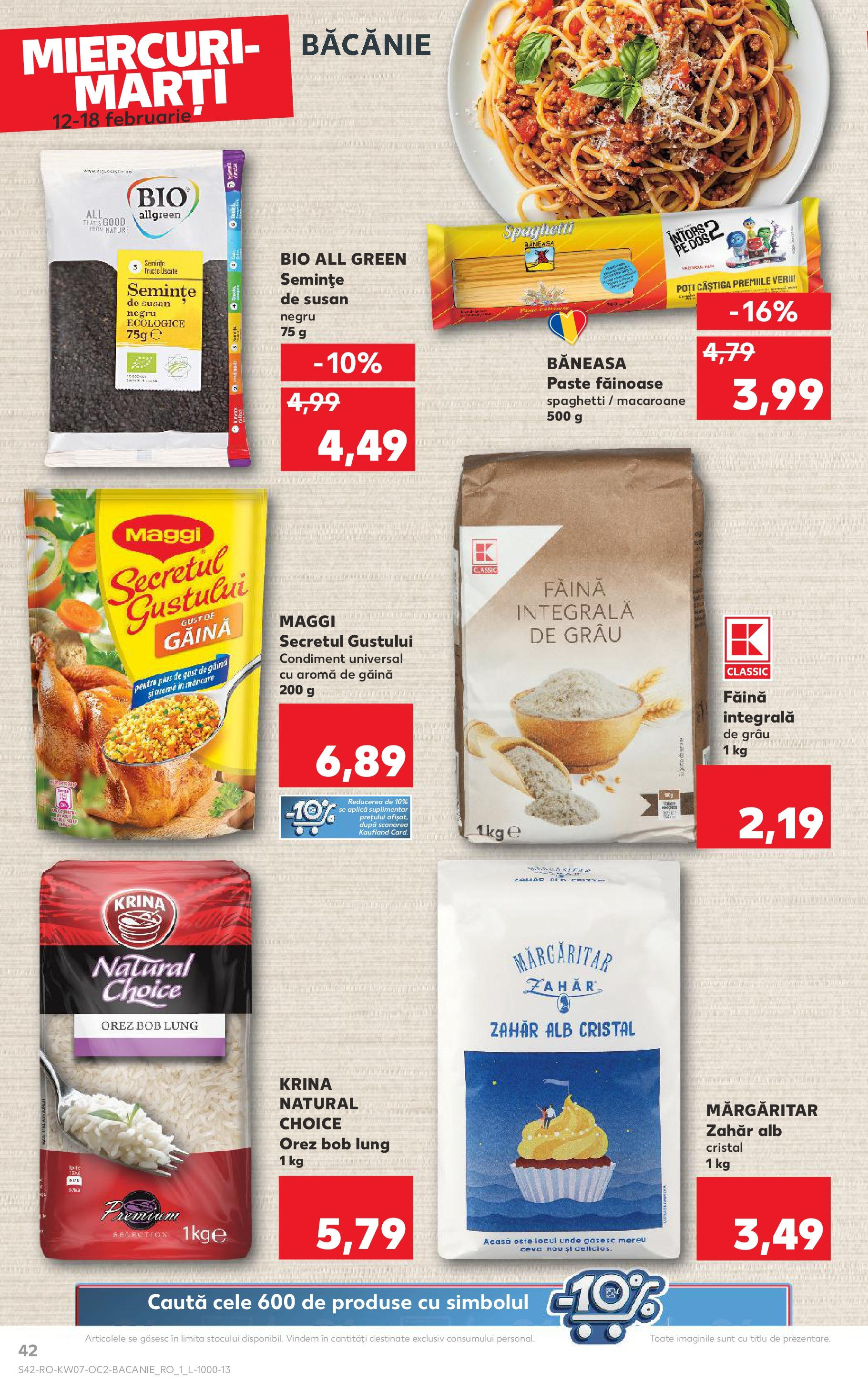 Catalog Kaufland - Bucureşti 12.02.2025 - Revista si Oferta | Pagină: 42 | Produse: Făină, Orez, Paste, Fructe