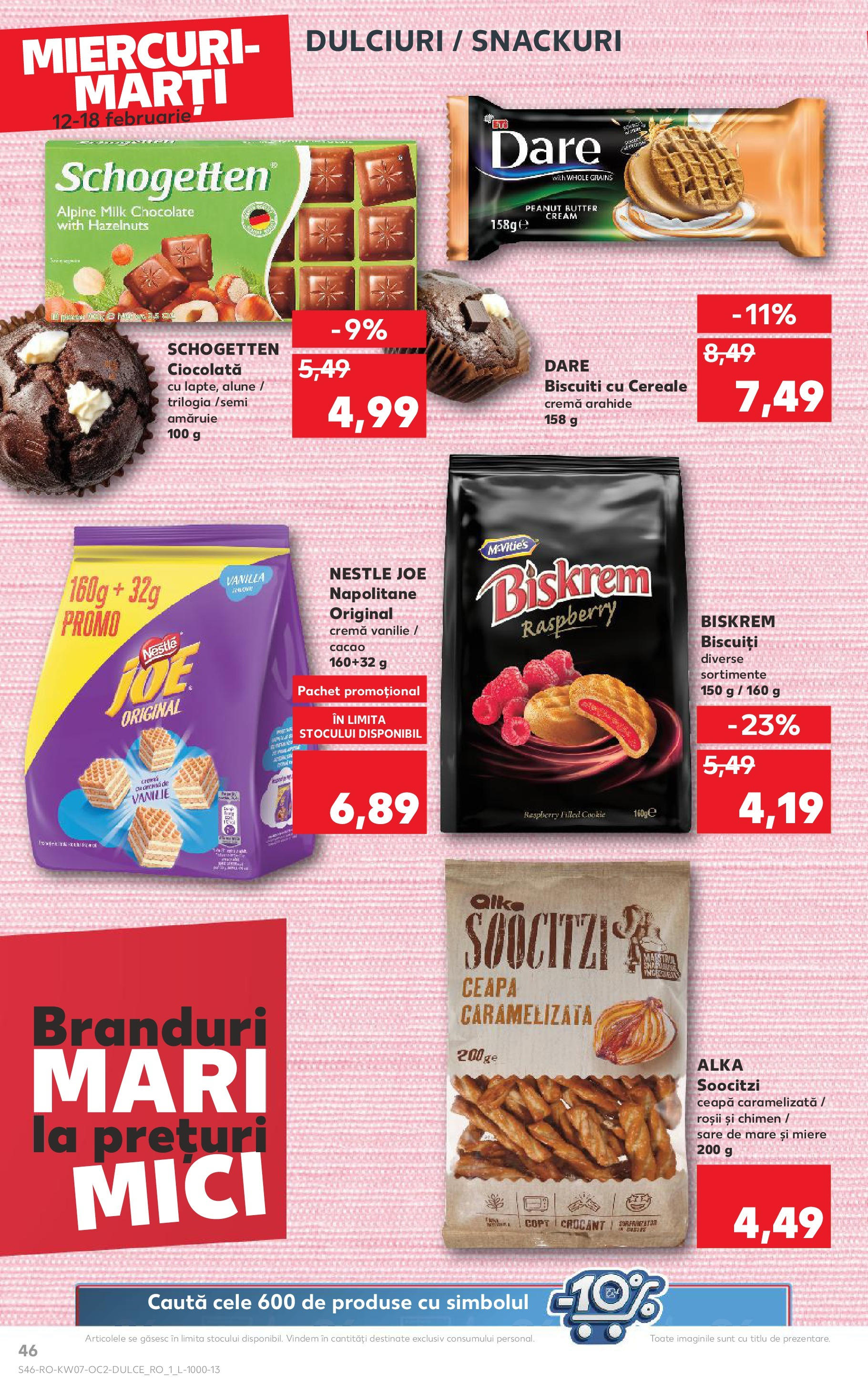 Catalog Kaufland - Bucureşti 12.02.2025 - Revista si Oferta | Pagină: 46 | Produse: Mici, Napolitane, Roșii, Ceapă