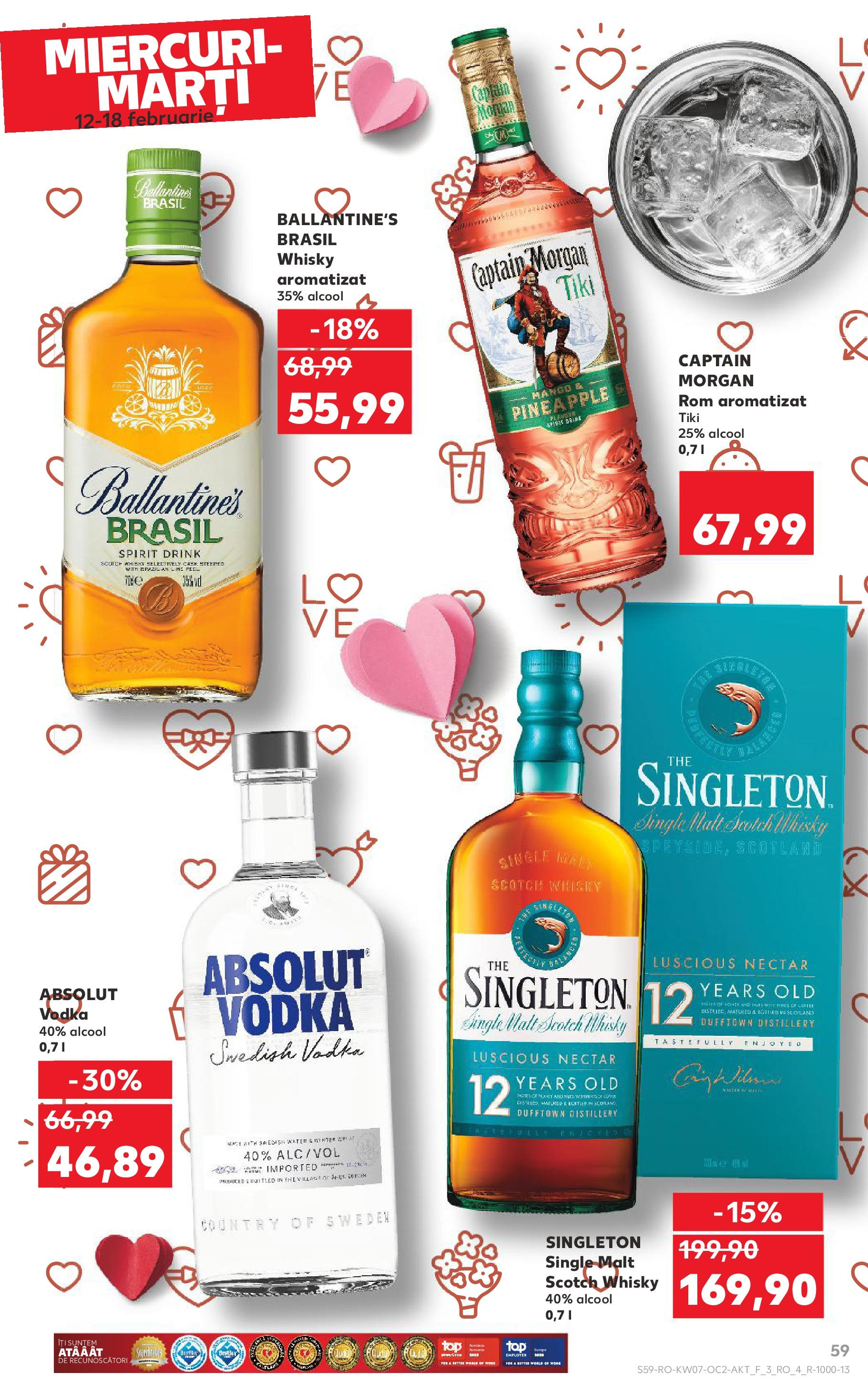 Catalog Kaufland - Bucureşti 12.02.2025 - Revista si Oferta | Pagină: 59 | Produse: Rom, Vodka, Mango