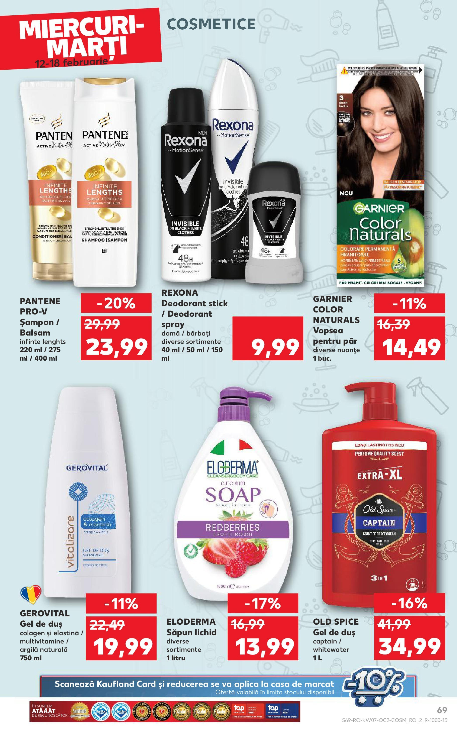 Catalog Kaufland - Bucureşti 12.02.2025 - Revista si Oferta | Pagină: 69 | Produse: Kısırlaştırılmış Kedi Maması, Vopsea, Duș, Săpun lichid