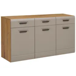 Sideboard B: 150 Cm Auris Basalt/eiche Dekor