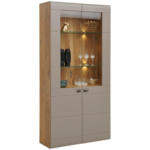 Möbelix Vitrine Auris B: 100 Cm Basalt/eiche Dekor