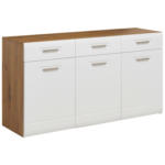 Möbelix Sideboard Mit Soft-close B: 150 Cm Auris, Weiß/eiche Dekor