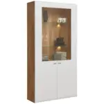 Möbelix Vitrine Auris B: 100 Cm Weiß/eiche Dekor