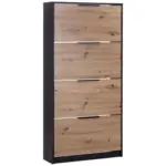Möbelix Schuhkipper Anna 4 Klappen Eiche Dekor/anthrazit B: 79 Cm