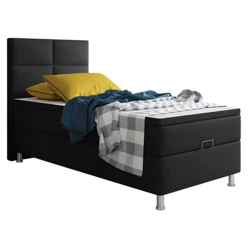 Boxspringbett Mit Topper 90x200 Cm Miami-Bk