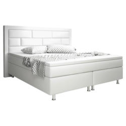 Boxspringbett Mit Topper Lederlook 180x200 Nizza