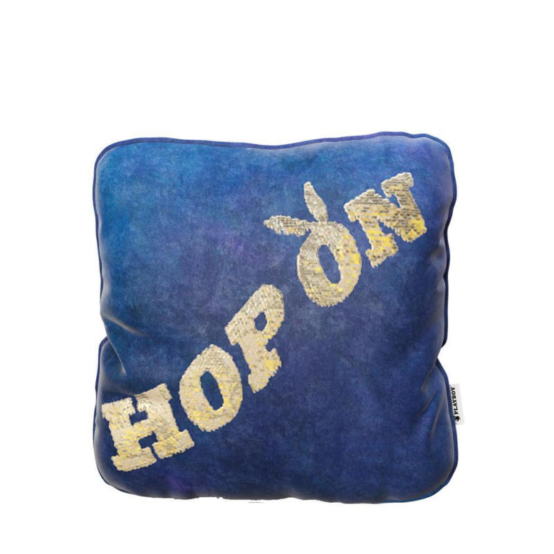 Zierkissen Hop On 40x40 Cm Synthetikfaser Blau