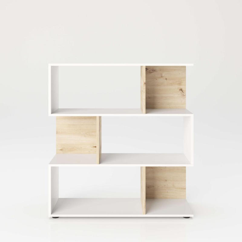 Regal Shelfy 103 cm Weiß / Eiche Artisan