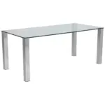 M&ouml;belix Esstisch Kante 180x90x75 Cm Chromfarben