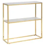 Möbelix Konsolentisch Alisma Metall/ Glas B: 80 Cm, Marmoroptik