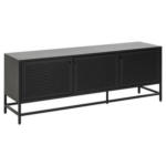 Möbelix Sideboard Newcastle B: 160 cm Schwarz 3-Türig