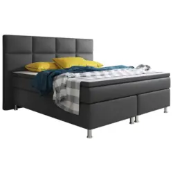 Boxspringbett Mit Topper / Matratzen 180x200 Cm Miami-Bk