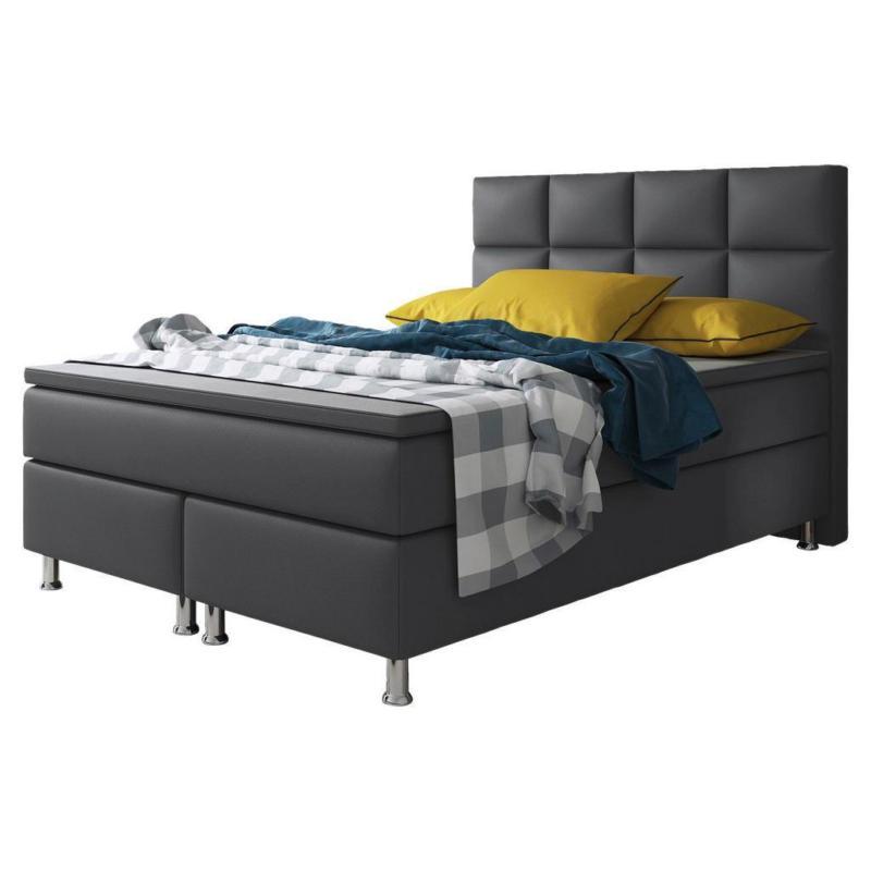 Boxspringbett Mit Topper / Matratze 140x200 Cm Miami-F