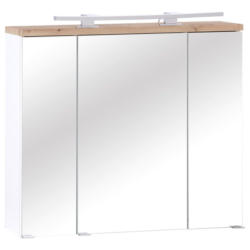 Spiegelschrank Marbella Mit Led 3-Türig Bht: 80x70x20 Cm