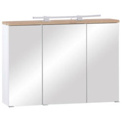 Spiegelschrank Marbella Mit Led 3-Türig 100x70x20 Cm