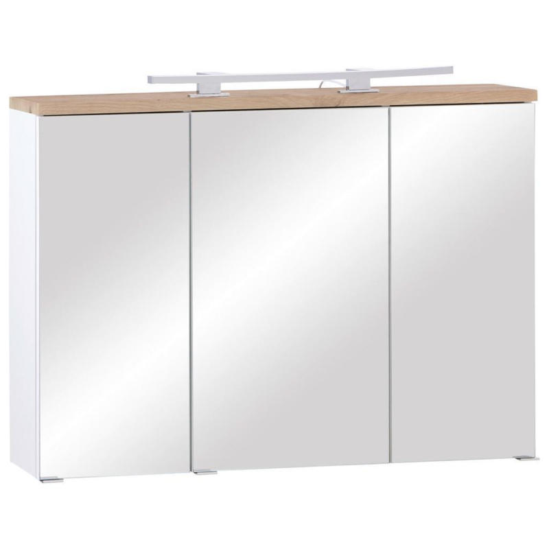 Spiegelschrank Marbella Mit Led 3-Türig 100x70x20 Cm