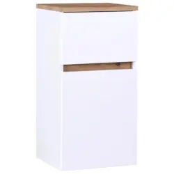 Unterschrank Marbella B: 40 Cm Weiß/eiche Dekor