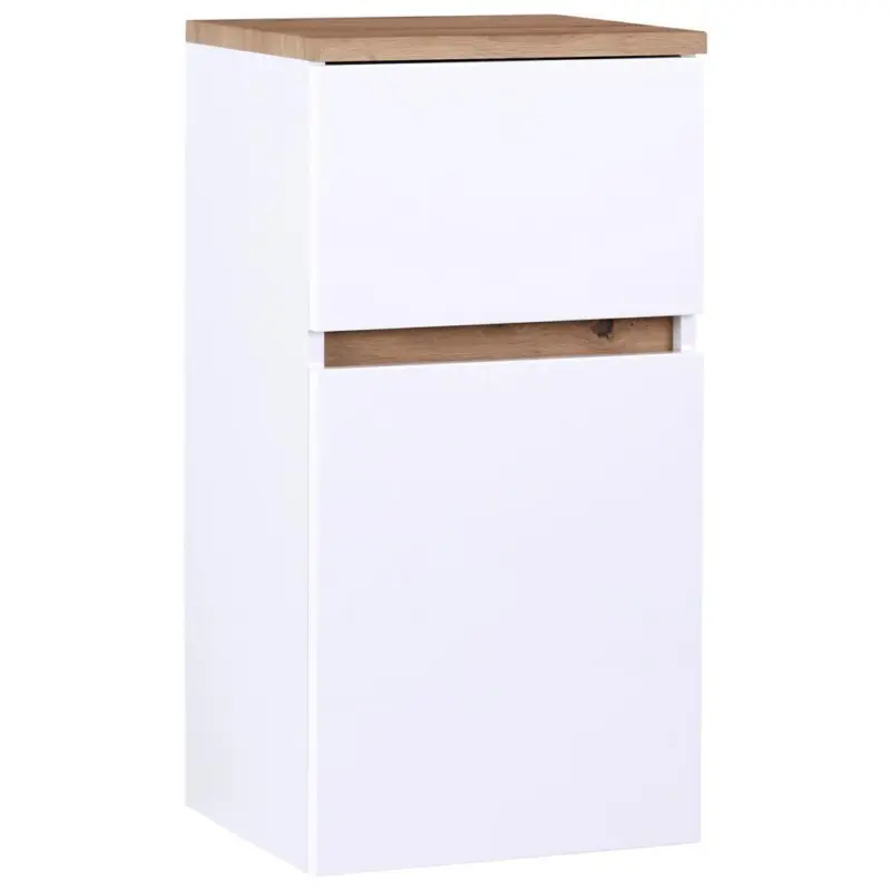 Unterschrank Marbella B: 40 Cm Weiß/eiche Dekor