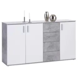 Kommode mit Schubladen 175,8 cm Ina 04 Weiß