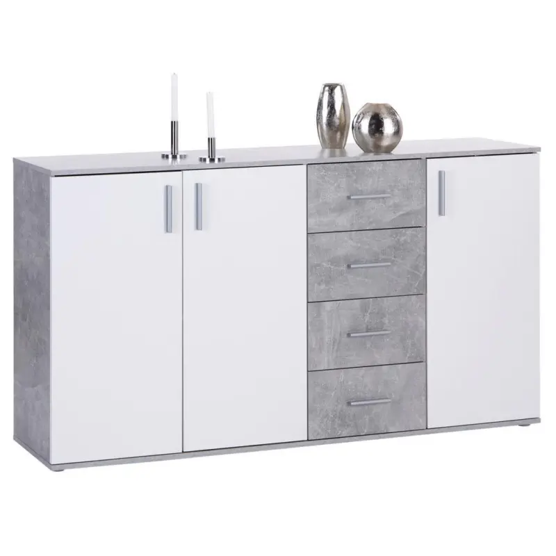 Kommode mit Schubladen 175,8 cm Ina 04 Weiß