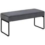 Möbelix Hockerbank Xenia Velours Dunkelgrau H: 46 Cm, Bettbank
