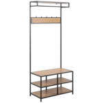 Möbelix Garderobe Seaford Schwarz/ Wildeiche Dekor/metall B: 77cm