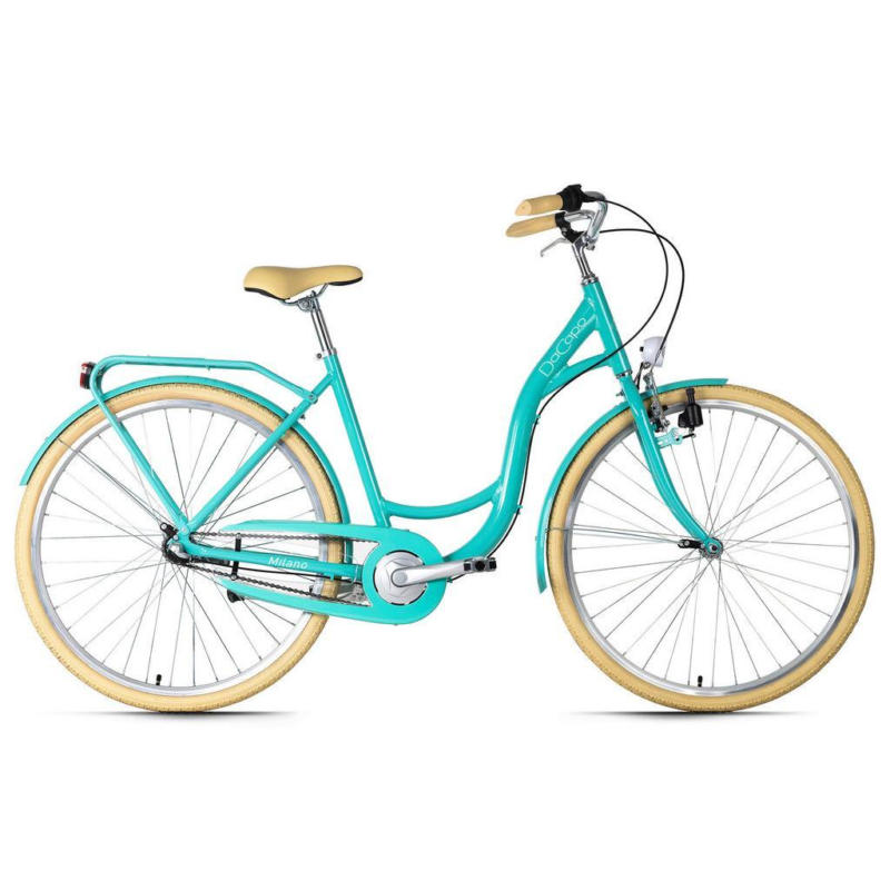 Citybike Damen 28 Zoll Milano Türkis 3 Gänge