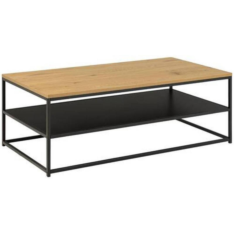 Couchtisch mit Ablage Gila Eiche Dekor/Schwarz