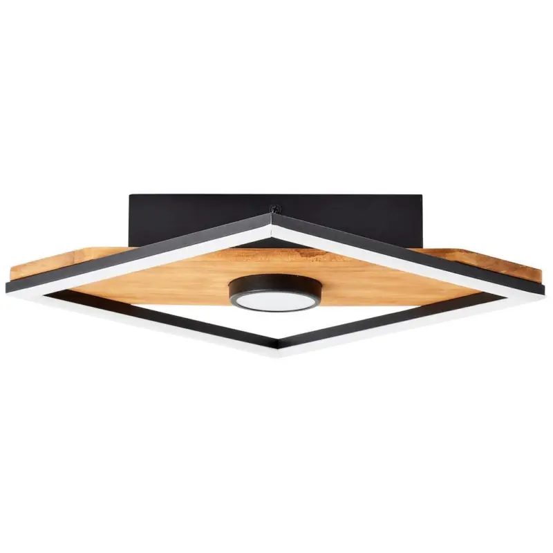 Led-deckenleuchte Woodbridge L: 25 Cm Mit Holz