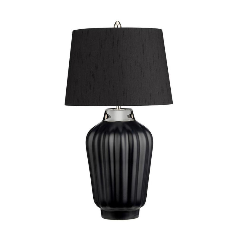 Tischlampe Bexley Schwarz/ Nickelfarben