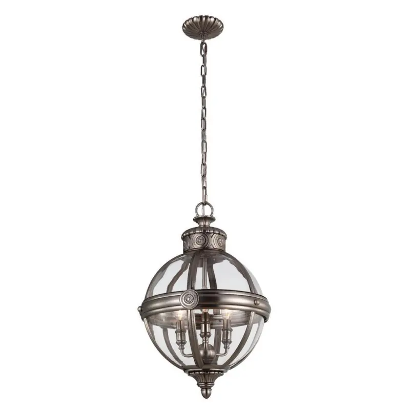 Hängeleuchte Adams H: 71.1 Cm 3-Flammig, Nickelfarben