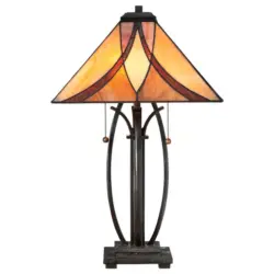 Tischlampe Asheville Bronzenfarbe