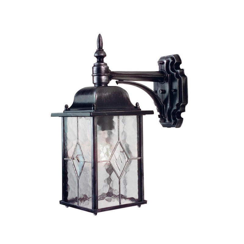 Außenwandleuchte 100 Watt Metall Glas, Wandmontage