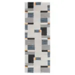 Möbelix Teppich Läufer Blau/gelb/grau Palazzo Bloc 80x200 Cm