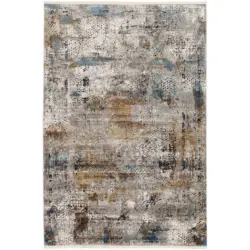 Webteppich Grau/Multicolor Le Mans 80x150 cm