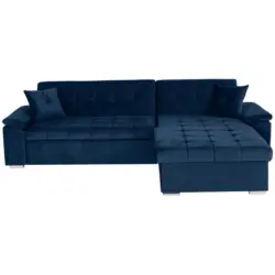Ecksofa mit Schlaffunktion + Bettkasten Keaton Indigo