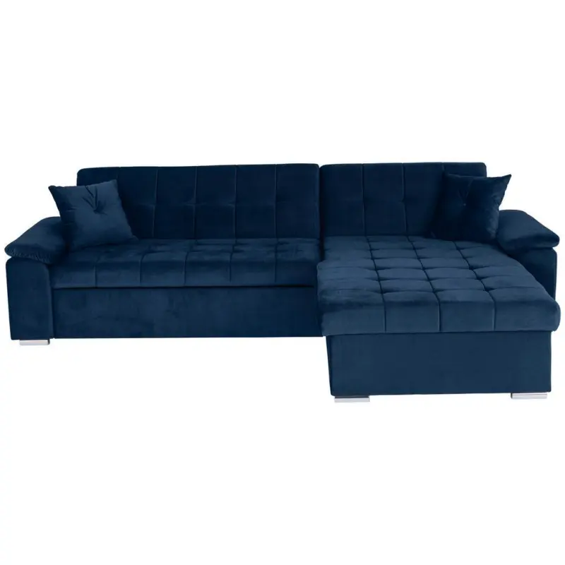 Ecksofa mit Schlaffunktion + Bettkasten Keaton Indigo
